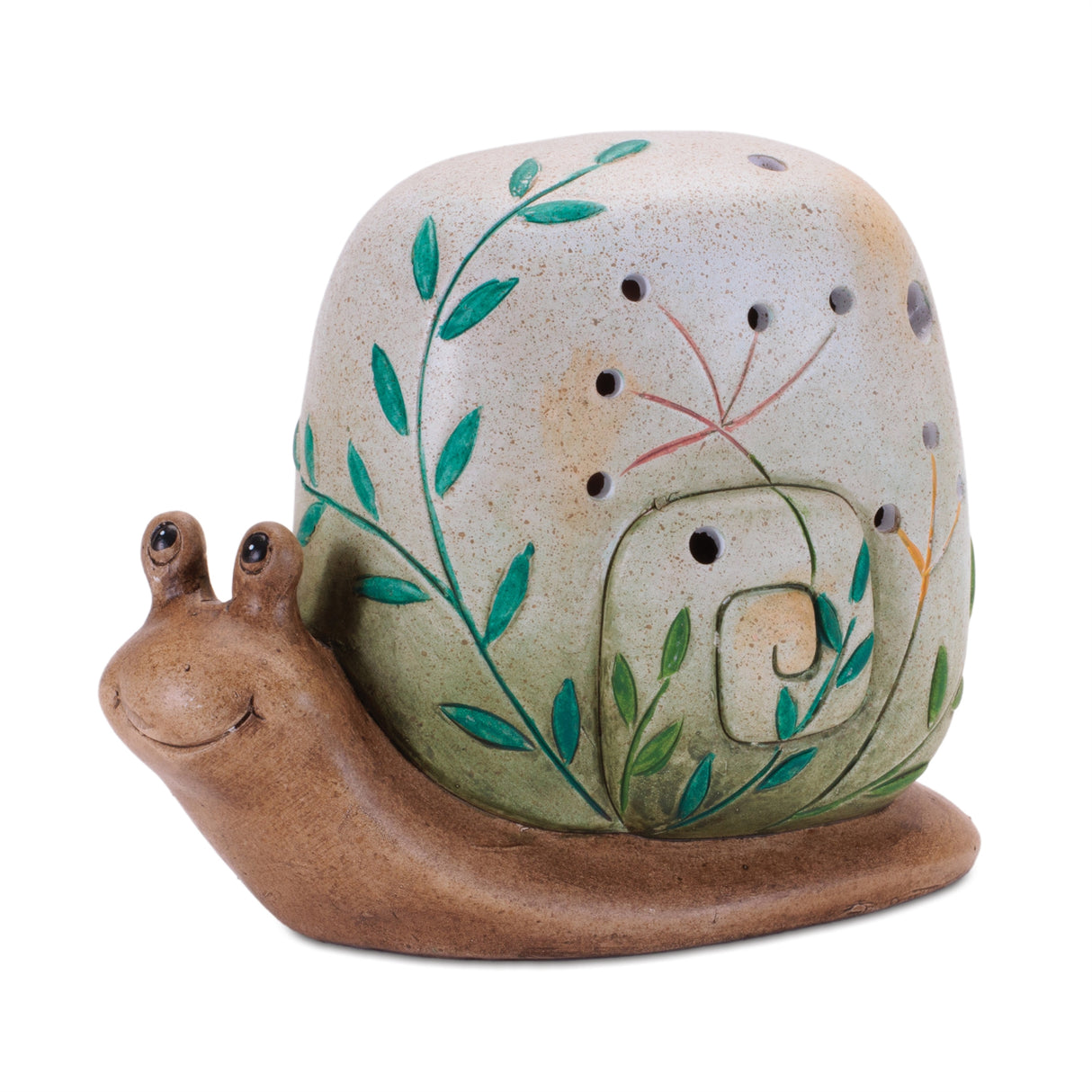 Terra cotta frog and snail décor (set of 3)