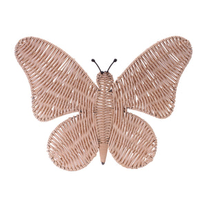 Woven Rattan Butterfly Wall Accent 18"l