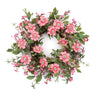 Mixed pincushion floral wreath 22"d
