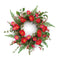 Mixed poppy floral wreath 22"d