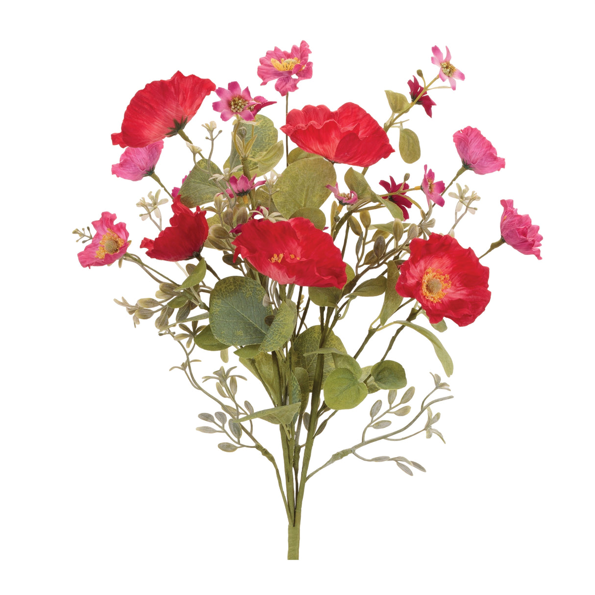 Mixed poppy floral bush (set of 4)
