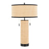 Cylinder - Rattan Contemporary Rattan Table Lamp