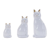 Sitting cat figurine (set of 6)