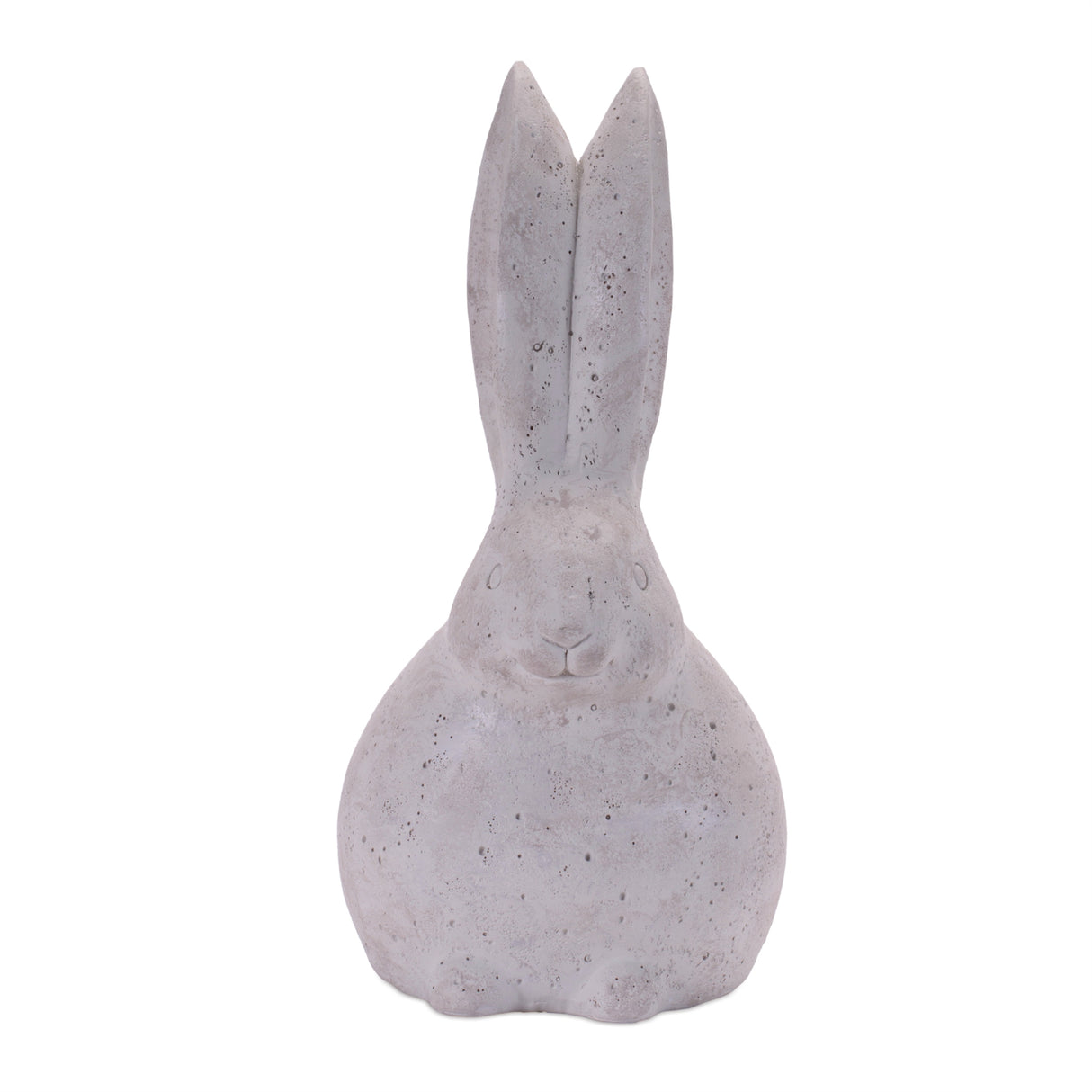 Distressed long eared rabbit figurine (set of 2)