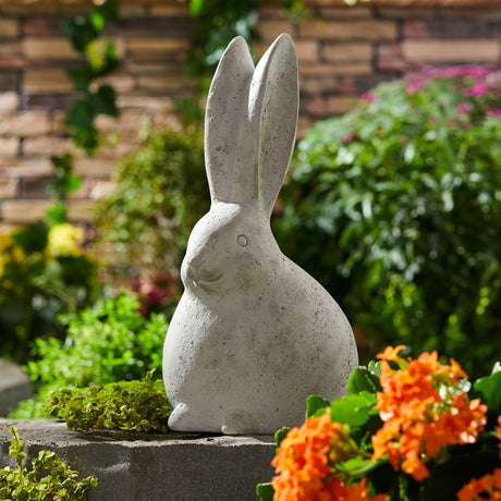 Distressed long eared rabbit figurine (set of 2)