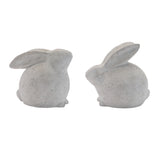 Distressed bunny figurine (set of 2)