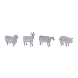 Distressed farm animal figurine (set of 2)