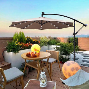 10 ft Outdoor Solar Powered LED Patio Umbrella