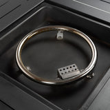 Wicker square fire pit table