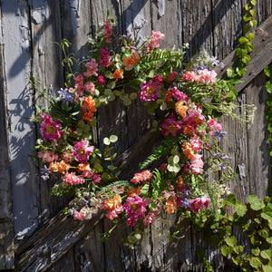Mixed Floral and Foliage Wreath 20"D