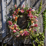 Mixed floral and foliage wreath 20"d