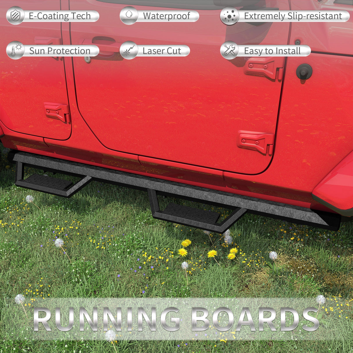 Running Boards Side Steps For 18-26 Wrangler JL (Include 4XE Model)