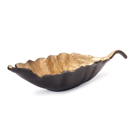 Metallic aluminum leaf bowl (set of 2)