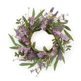 Mixed lavender floral and foliage candle ring (set of 2)