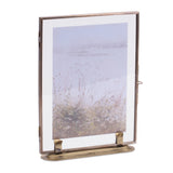 Copper framed floral artwork 7.5"l