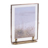 Copper framed floral artwork 7.5"l