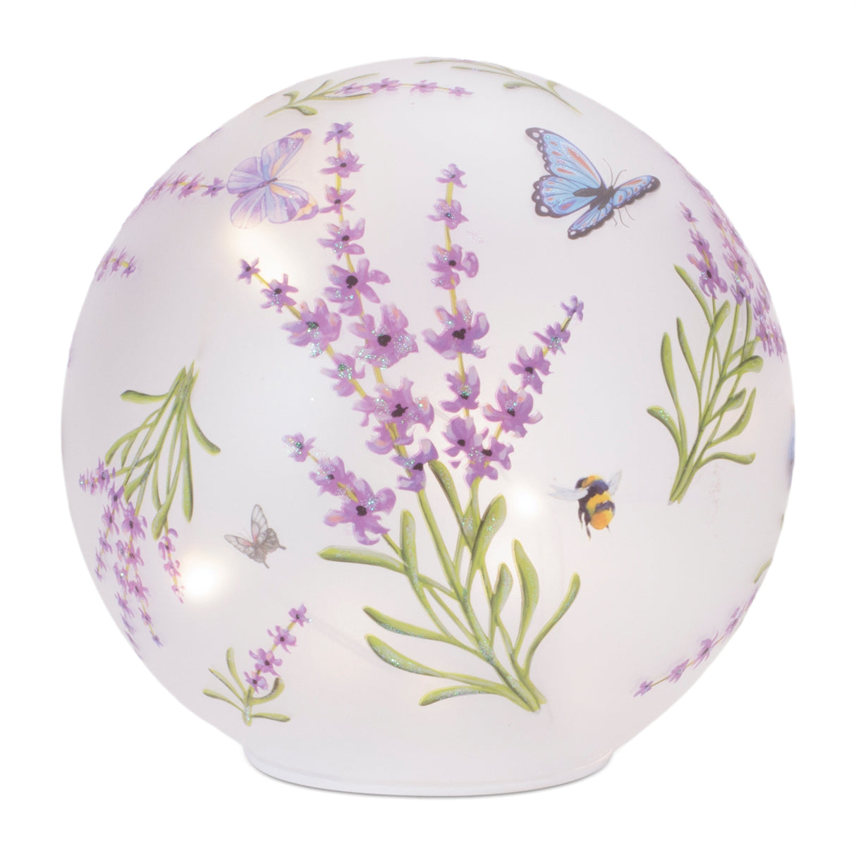 Led floral and butterfly globe (set of 3)
