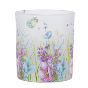 Floral butterfly votive candle holder (set of 3)