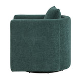 Sutton Light Grey Performance Fabric Swivel Barrel Chair