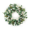 Mini daisy and foliage wreath 22"d