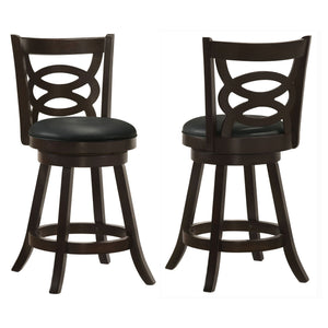 Calecita Wood Swivel Counter Stool Cappuccino (Set of 2)