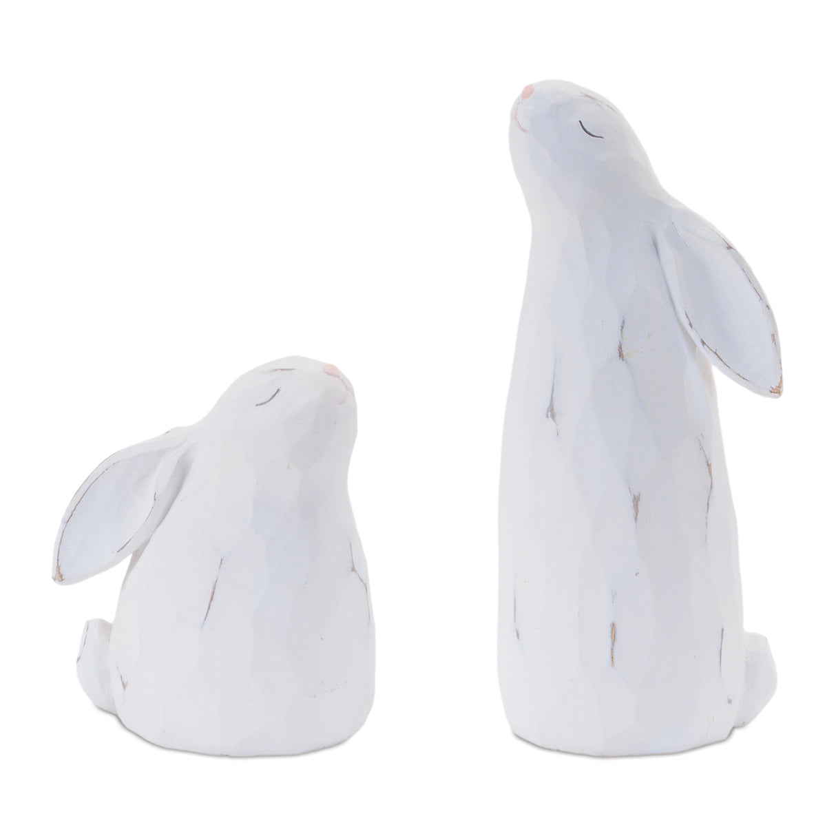 Carved bunny figurine (set of 4)