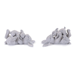 Laying-Rabbit-with-Baby-Bunny-Figurine-(Set-of-2)-Figurines