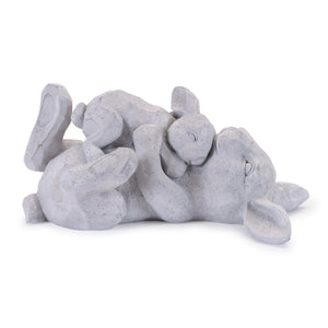Laying Rabbit with Baby Bunny Figurine (Set of 2)