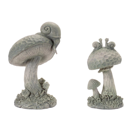 Mushroom-with-snail-décor-(set-of-2)-Decorative-Objects