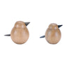 Modern wood bird figurine (set of 2)