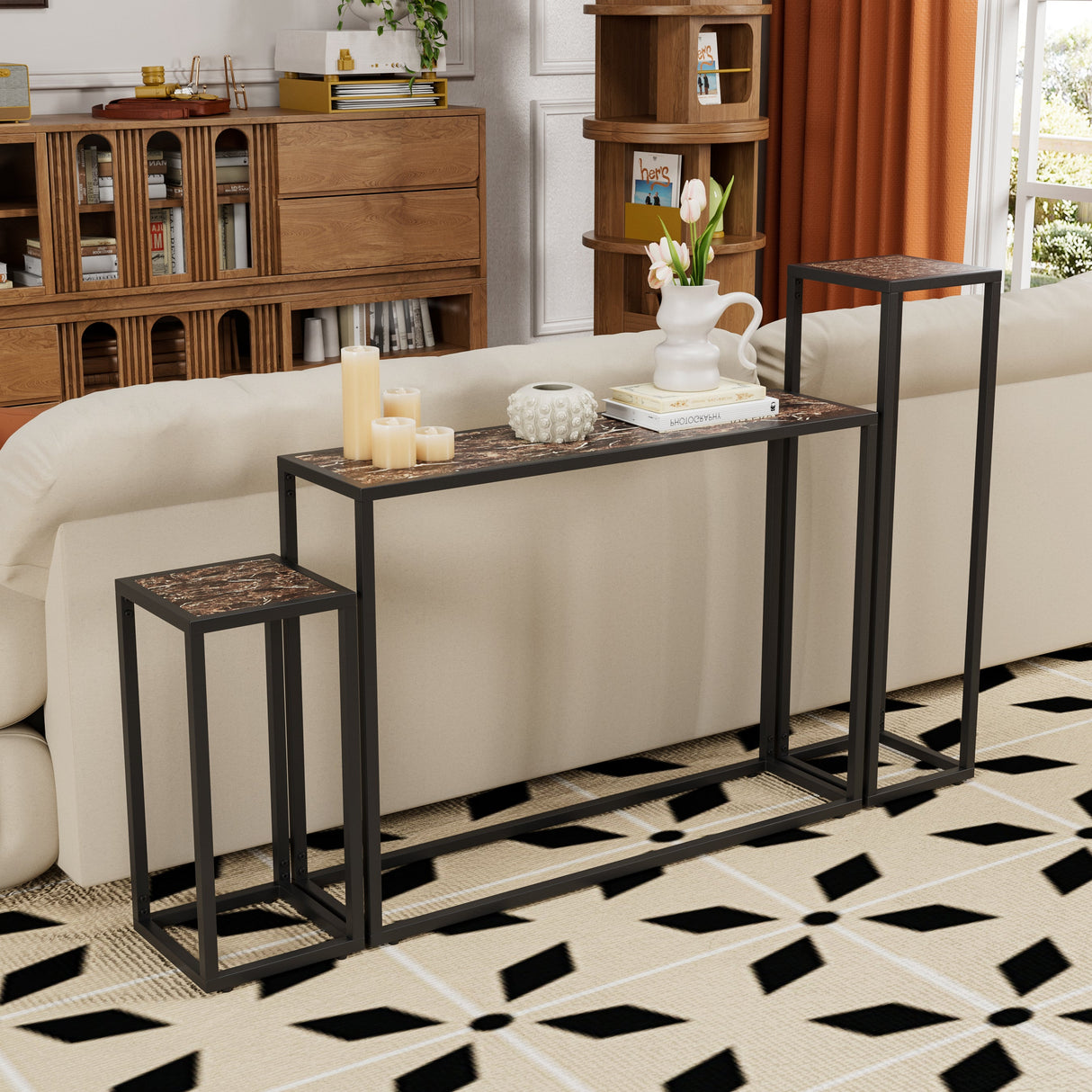 3-Piece Set of Narrow Table