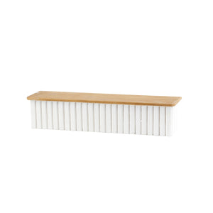 Ribbed Wood Wall Shelf (Set of 2)