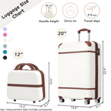 20 in hard side 2 piece lightweight suitcase set with spinner wheels