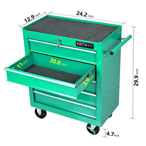 Multifunctional Tool Cart With Wheels And Drawers