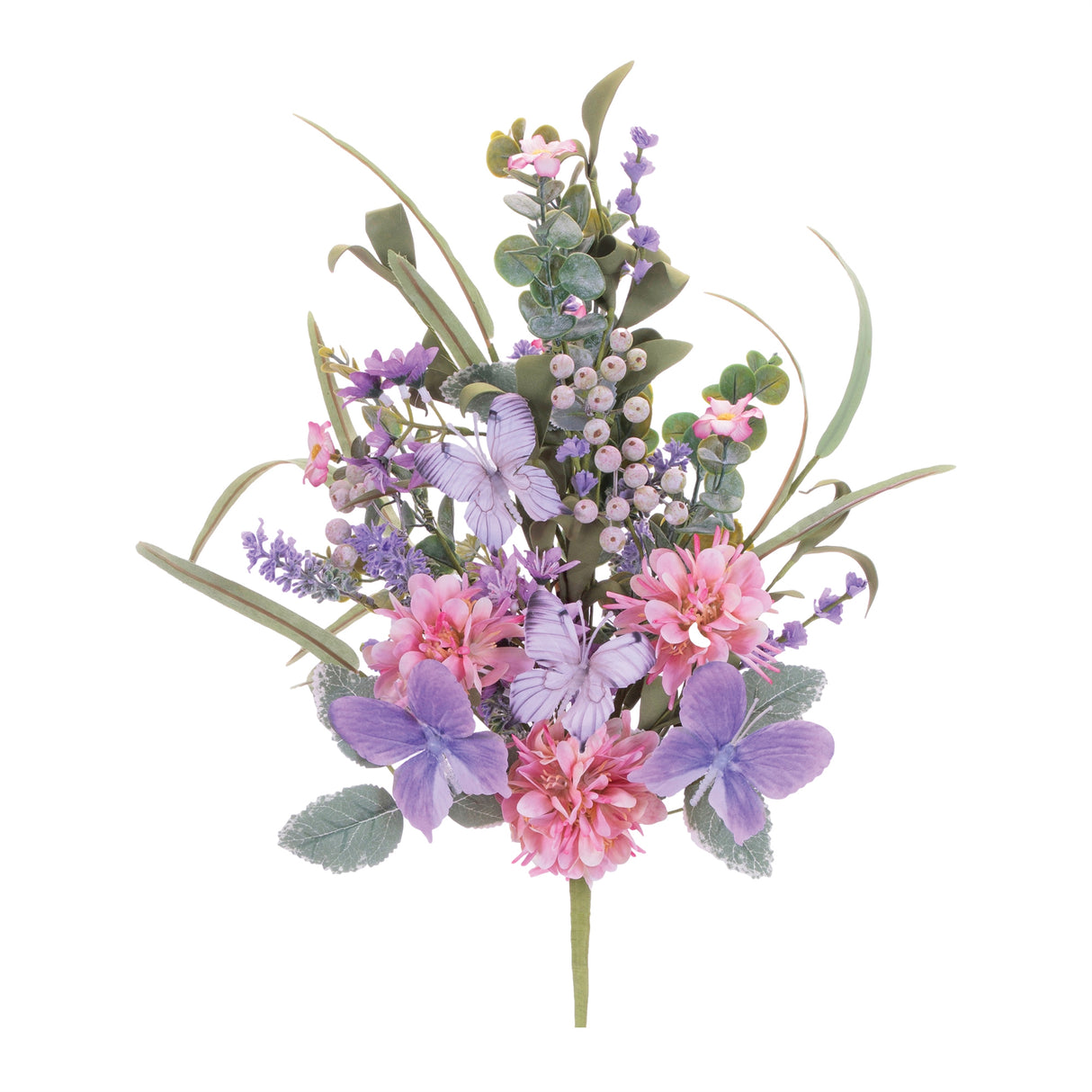 Mixed floral and butterfly bush (set of 2)