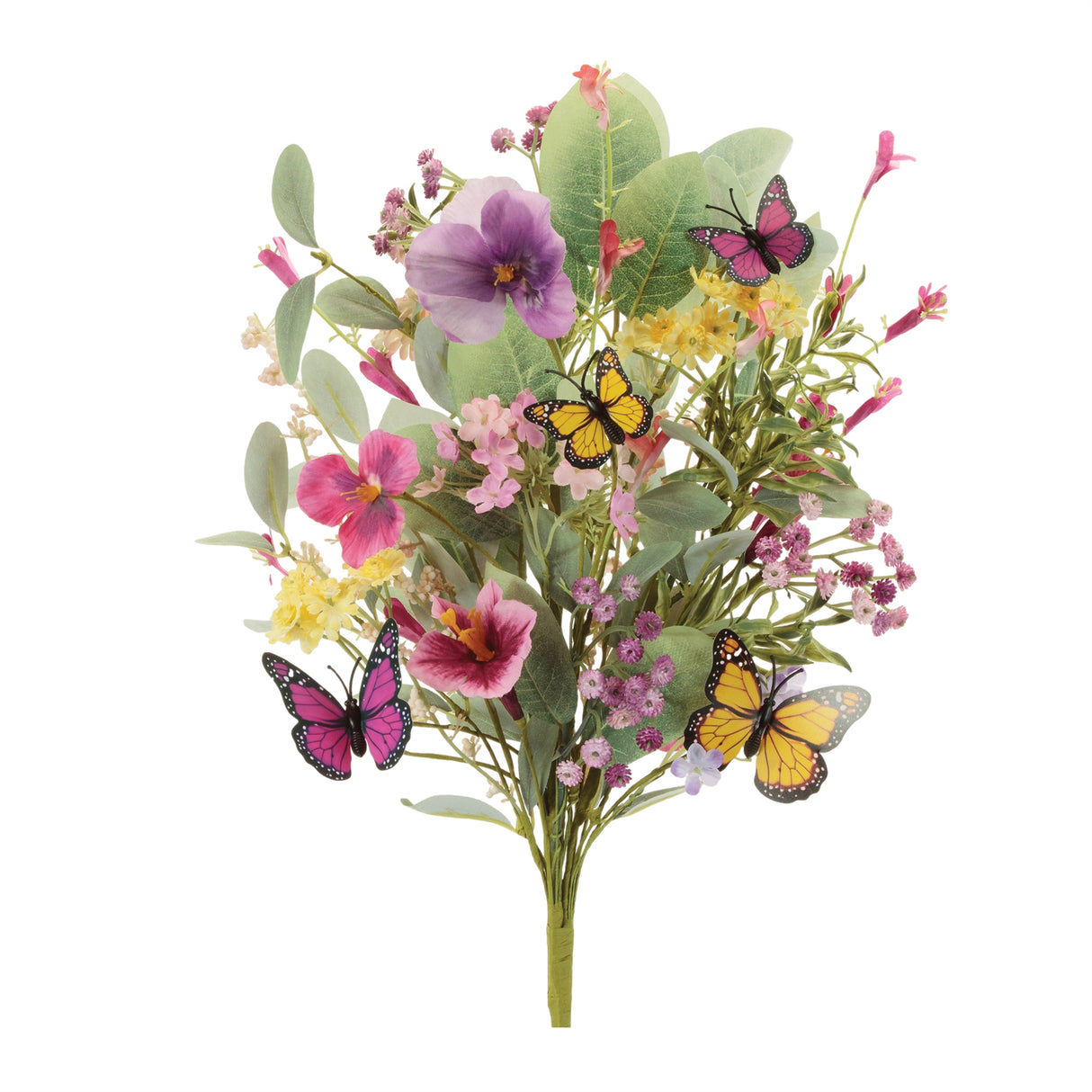 Mixed pansy and butterfly bush (set of 2)