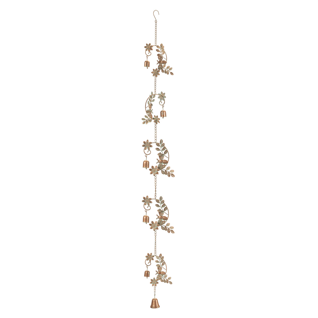 Iron Bumble Bee and Bell Rain Chain