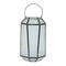 Frosted glass lantern with handle 10.75"h