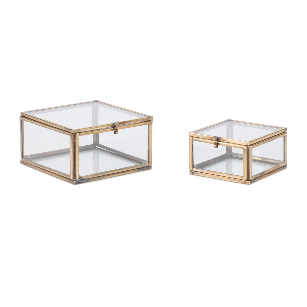 Decorative glass box (set of 2)
