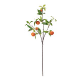 Orange fruit foliage branch (set of 6)