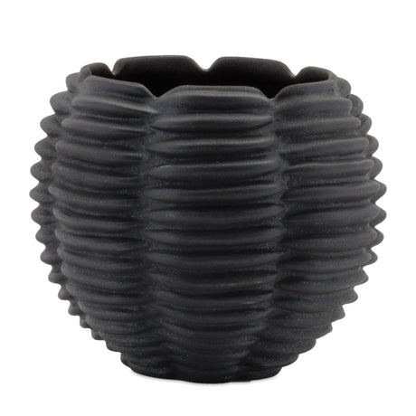 Ribbed ceramic bud vase (set of 2)