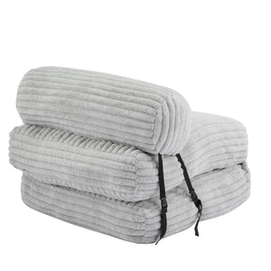 Latina - Indoor Foldbable Bean Bag Lounge Chair - Light Gray
