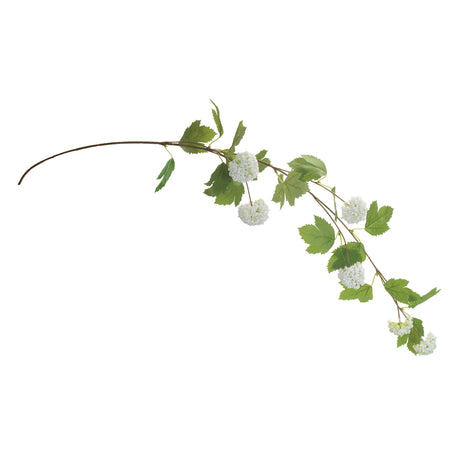 Hanging snowball floral branch (set of 6)