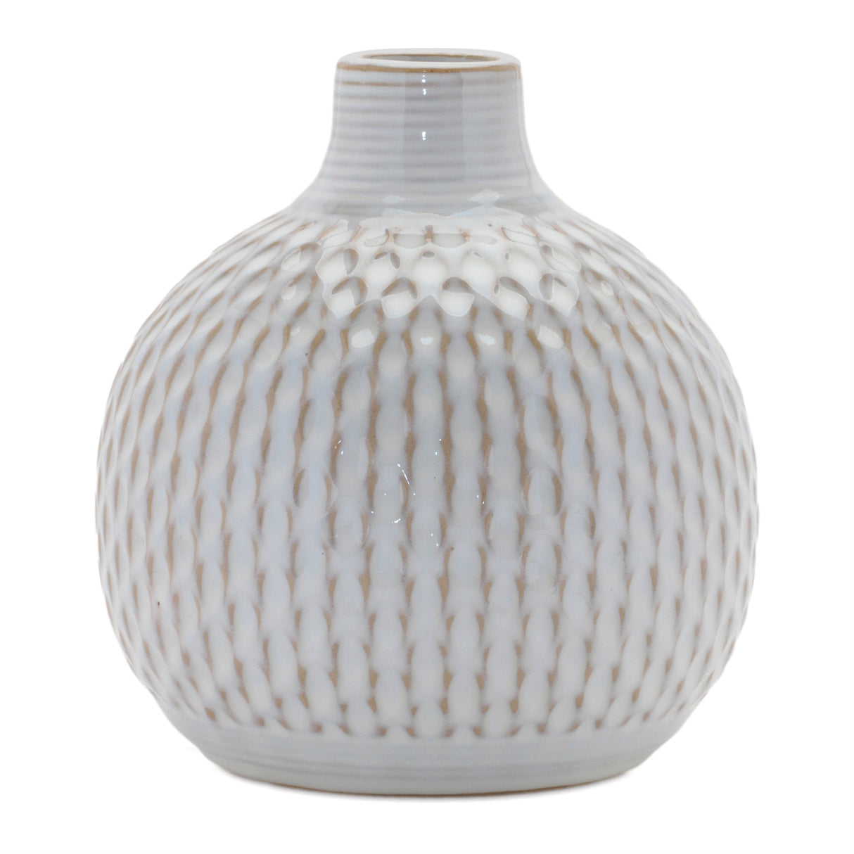 Notched-ceramic-bottle-vase-(set-of-4)-Vases