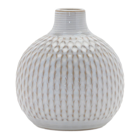 Notched-ceramic-bottle-vase-(set-of-4)-Vases