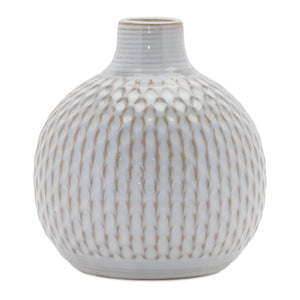 Notched Ceramic Bottle Vase (Set - 4)
