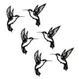Metal Hummingbird Wall Accent  (Set of 6)