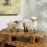 Furry sheep figurine (set of 6)