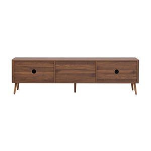 TV Stand With 2 Drawers, Media Console Table For TVs Up To 80'' For Living Room - Walnut