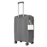 3-Piece PP Spinner Wheel Luggage Set 20/24/28 Silver Grey